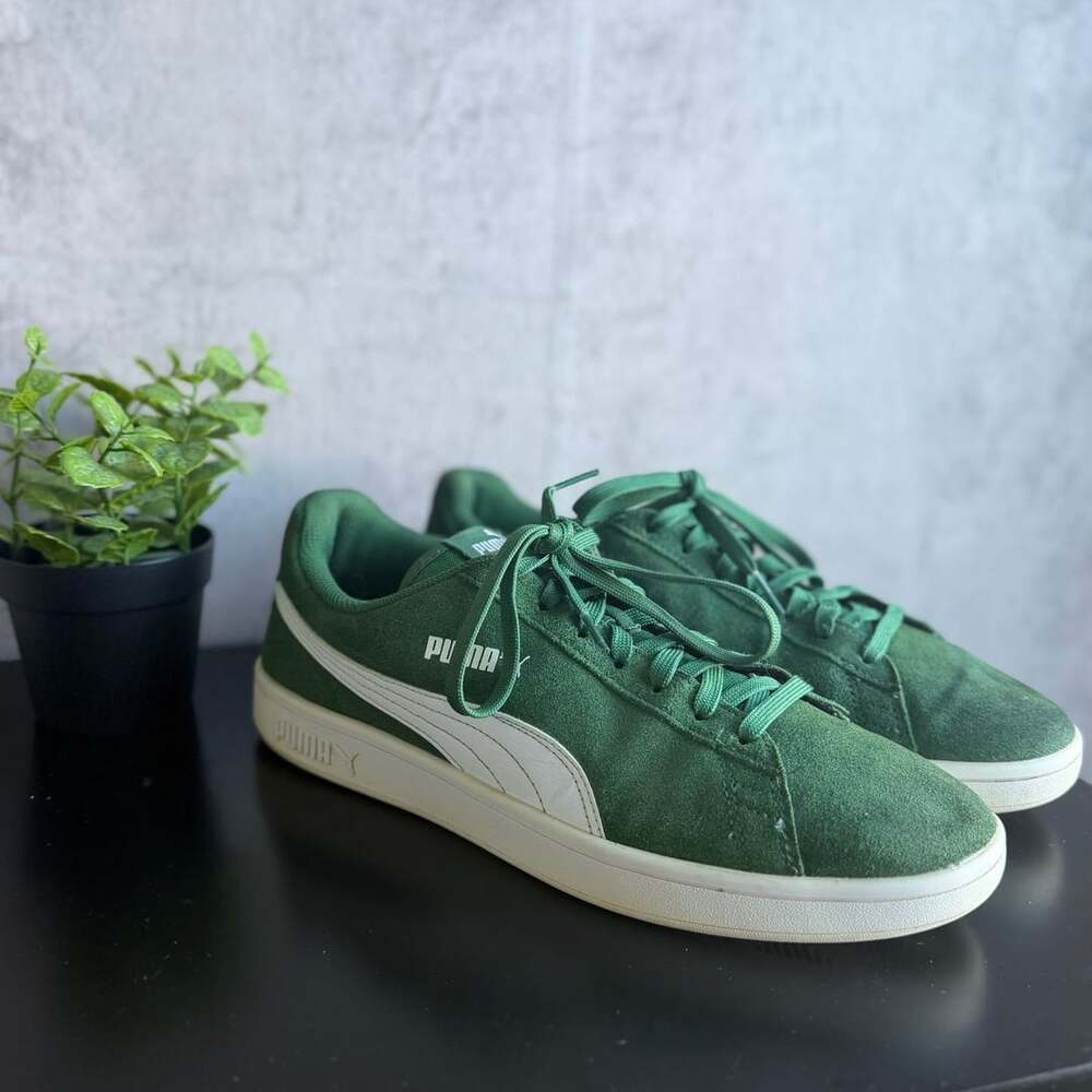 Puma Smash v2 Suede Sneakers Green White